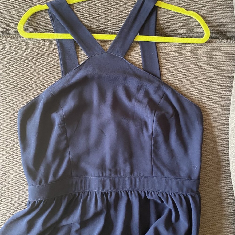 Navy Blue Floor Length Dress By Lulus Size Xl View 5
